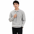 Men's Ribbed Knit Polo Sweater — Two-Button Placket, Relaxed Fit — Valendrua Ludlow