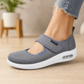 Wide-Fit Mesh Walking Shoe — Adjustable Strap, Air-Pocket Sole, Lightweight — Valendrua Ease Walker
