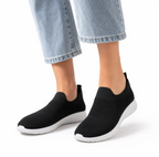 Women's Knit Slip-On Sneaker — Featherlight, Breathable, Cushioned Sole — Valendrua Aria