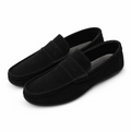 Men's Suede Penny Loafer — Driving Sole, Slip-On — Valendrua Marlow