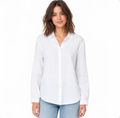 Women's Linen-Blend Button-Down Shirt — Relaxed Loose Fit, Lapel Collar — Valendrua Mirren