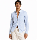 Men's Fine-Stripe Button-Down Shirt — Relaxed Fit, Warm-Weather Weave — Valendrua Brixton
