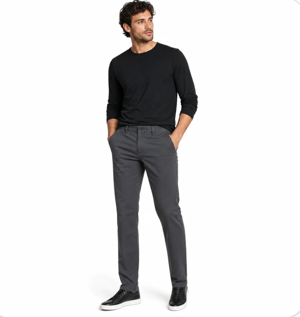 Men's Straight-Leg Stretch Trousers — Wrinkle-Resistant Flat-Front Dress Pants — Valendrua Marlowe