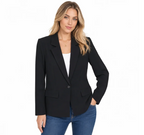 Women's Single-Button Notch-Lapel Blazer — Structured Shoulder, Tailored Waist — Valendrua Wentworth