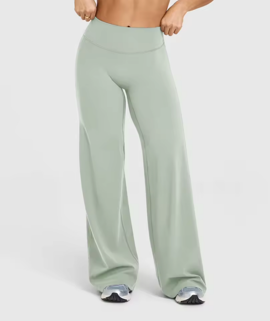 Women's High-Waisted Wide-Leg Lounge Pants — Buttery Stretch, Sculpting Waistband — Valendrua