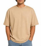 Men's Heavyweight Boxy T-Shirt — Drop Shoulder, Ribbed Crew Neck, Structured Fit — Valendrua