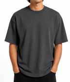 Men's Heavyweight Boxy T-Shirt — Drop Shoulder, Ribbed Crew Neck, Structured Fit — Valendrua