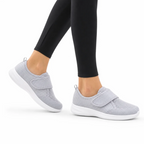 Women's Knit-Mesh Strap Trainer — Wide Fit, Cushioned Footbed, Easy On-Off — Valendrua Trainer