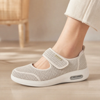 Wide-Fit Mesh Walking Shoe — Adjustable Strap, Air-Pocket Sole, Lightweight — Valendrua Ease Walker