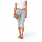 Women's Capri Trousers — Mid-Calf Crop, Structured Drape — Valendrua Maren