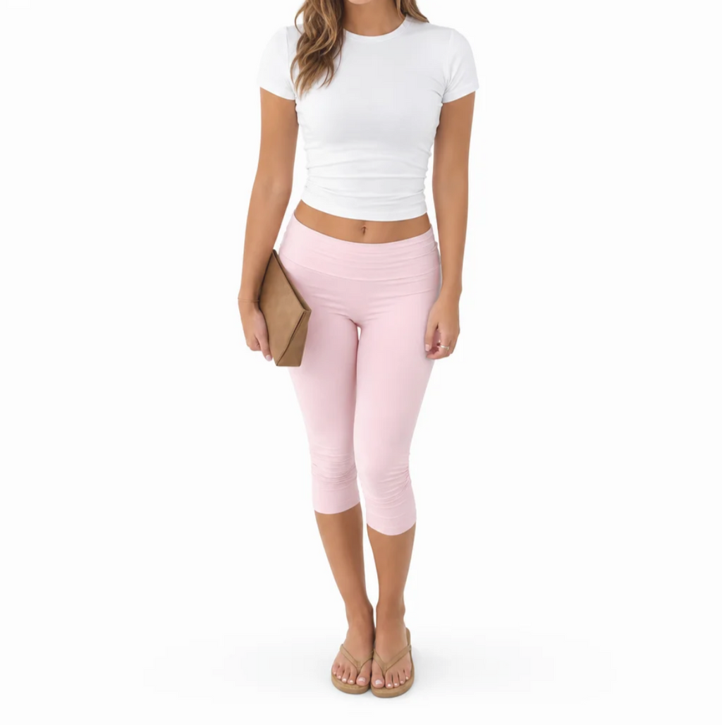Women's Capri Trousers — Mid-Calf Crop, Structured Drape — Valendrua Maren