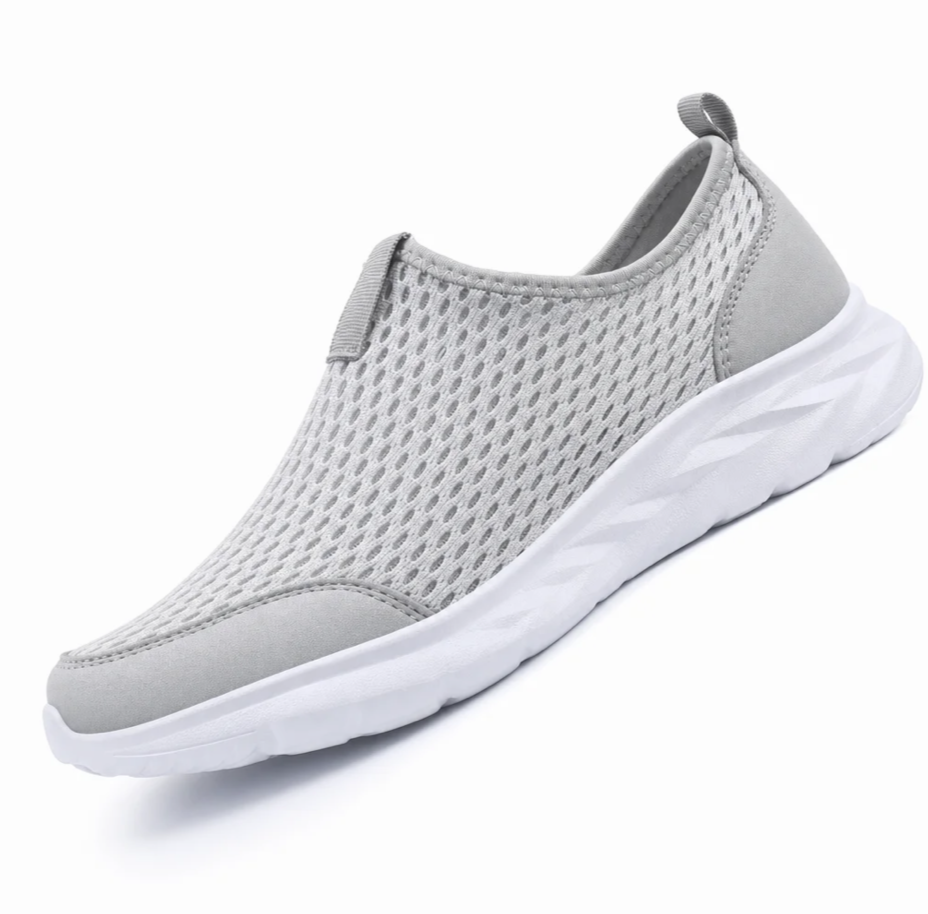 Men's Mesh Slip-On Sneaker — Honeycomb Upper, Cushioned Sole, Breathable — Valendrua Marin
