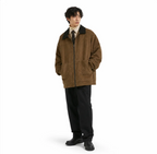 Men's Corduroy Zip Jacket — Contrast Collar, Relaxed Fit, Patch Pockets — Valendrua Camden