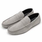 Men's Suede Penny Loafer — Driving Sole, Slip-On — Valendrua Marlow