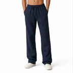 Men's Linen-Blend Drawstring Trousers — Relaxed Summer Beach Pants — Valendrua Easton