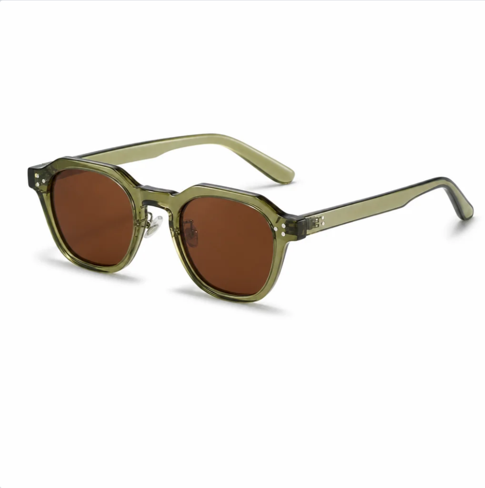 Round Acetate Sunglasses — Keyhole Bridge, Tinted Lens, Unisex — Valendrua Halliday
