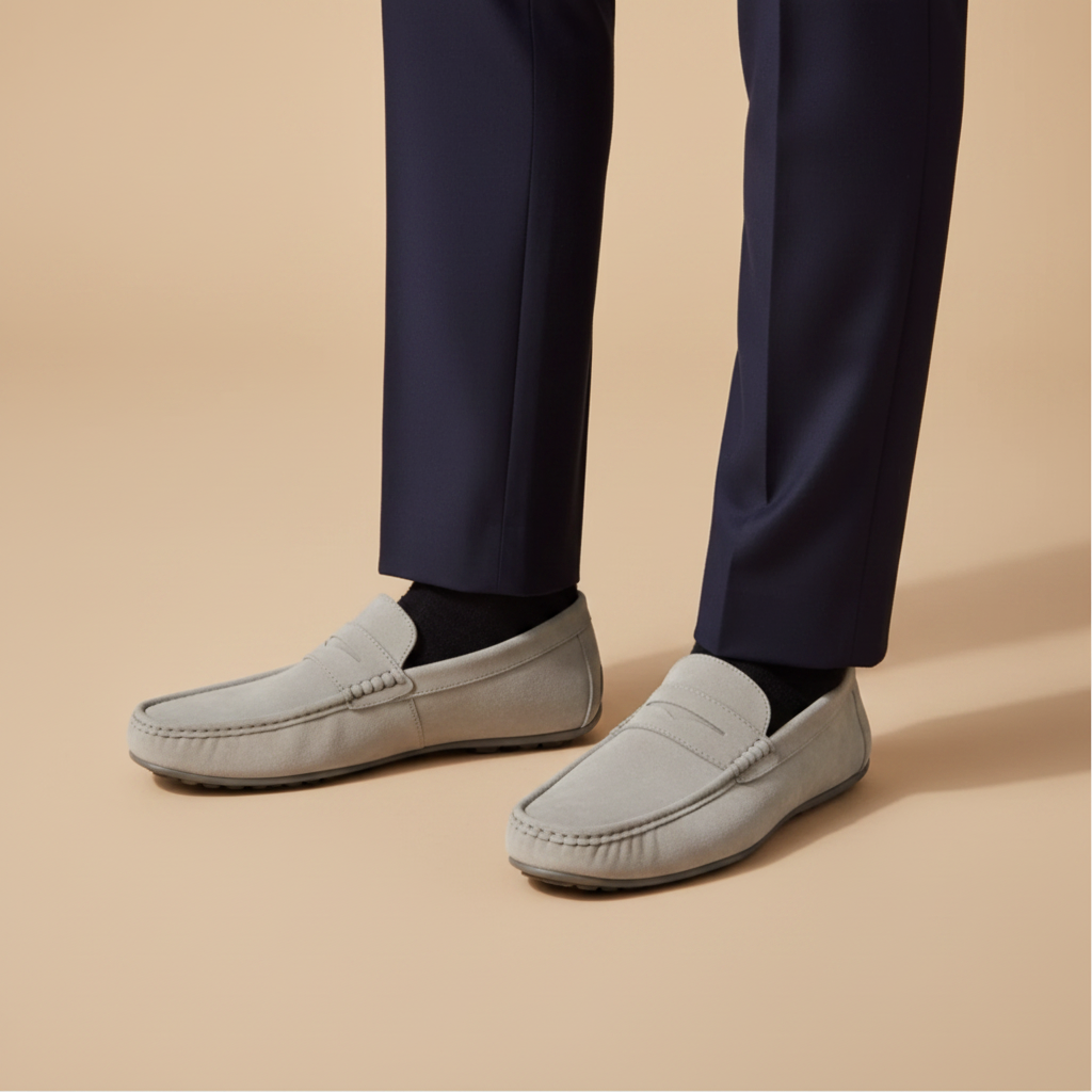 Gray Loafers Model