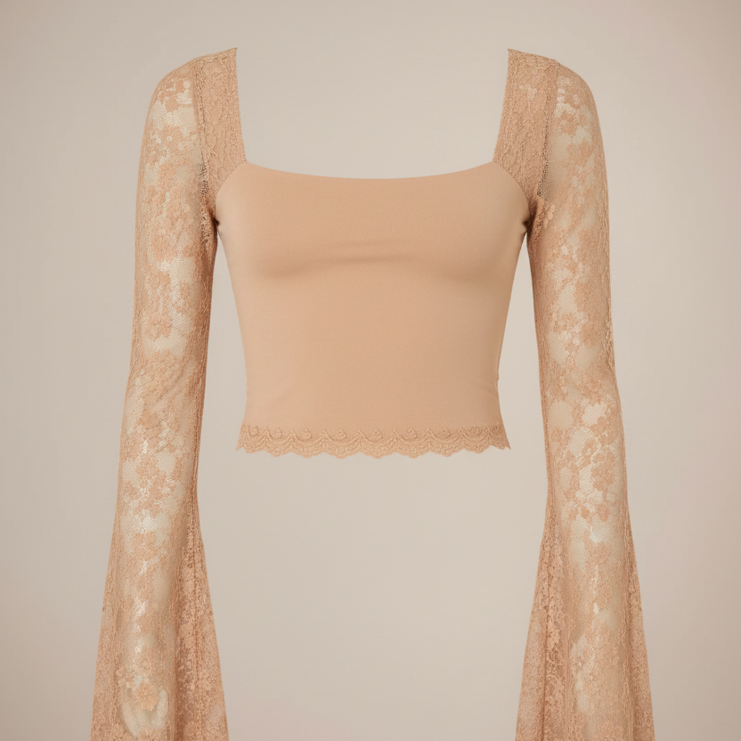 Nude Lace Top Ghost