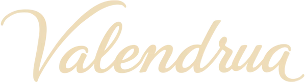 Valendrua logo in cream beige